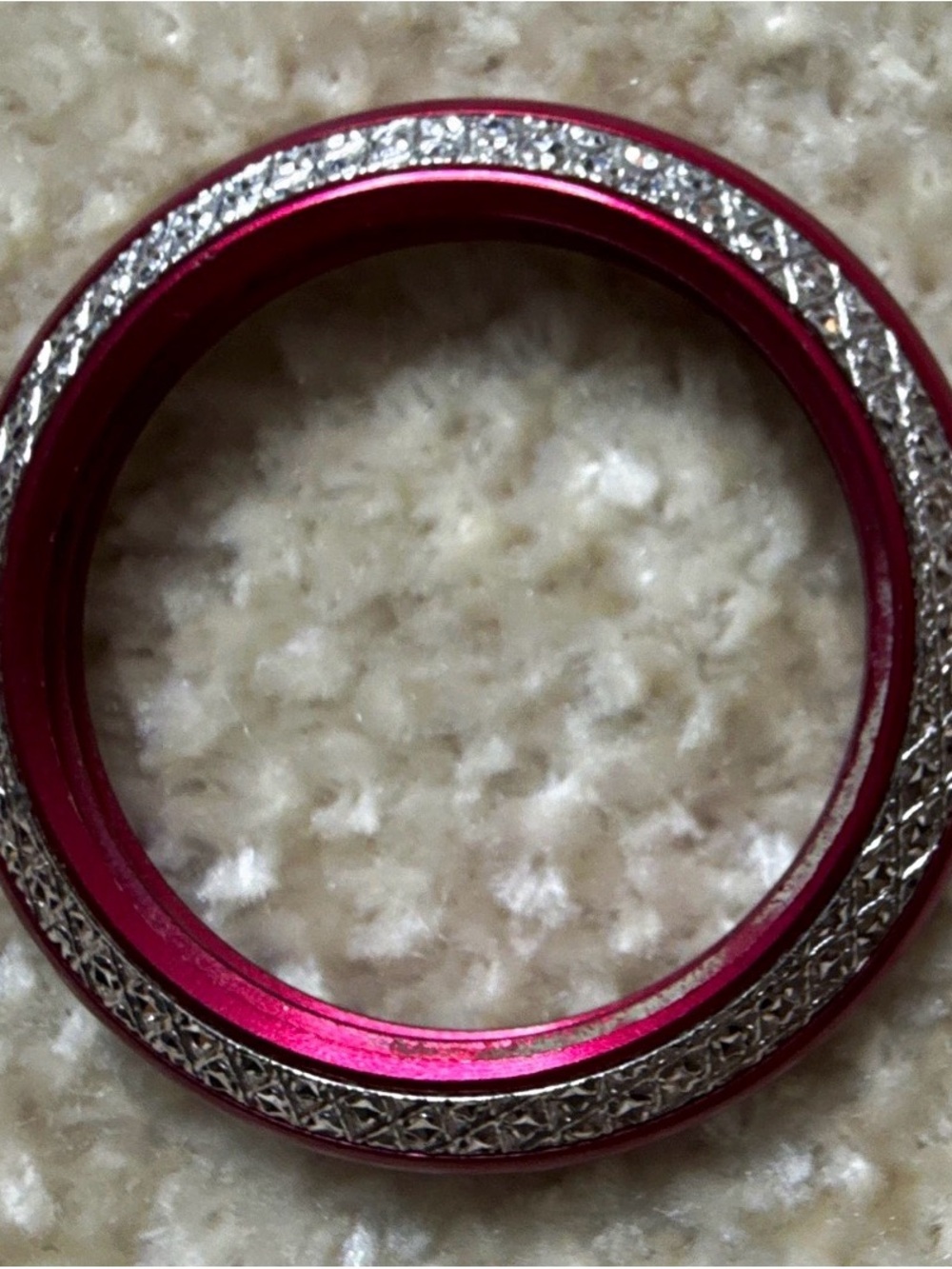 Rare~ red and silver GUCCI BEZEL for rare vintage Gucci bezel watch